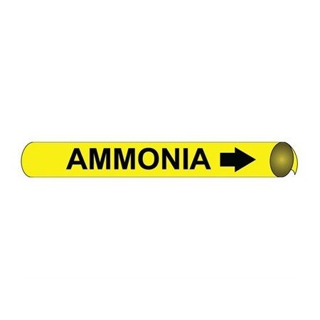 Nmc Pipemarker Strap-On, Ammonia B/Y, Fits O H4004